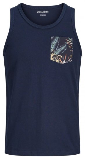 Jack & Jones Honolulu Pocket Tanktop Navy - T-shirts - T-shirts Homme Grande Taille