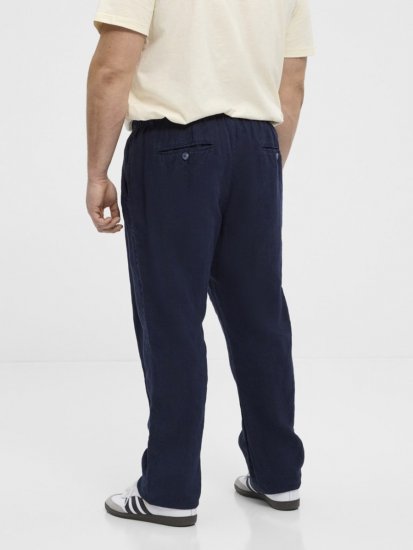 North Latitude 51142 Pantalon en lin à taille élastique Bleu marine - Jeans et pantalons - Jeans et Pantalons grande taille 