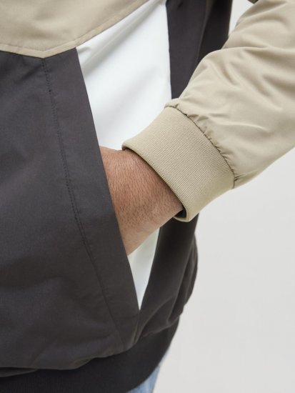 Jack & Jones Rush Bomber Hoodie Grey - Vestes - Vestes Homme Grandes Tailles