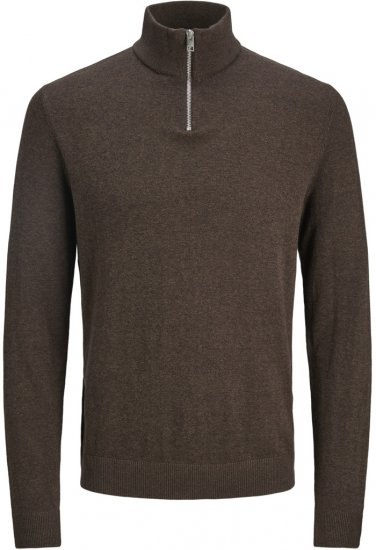 Jack & Jones Emil Knitted Pullover Brown - Sweatshirts & hoodies - Sweatshirts/Hoodies grande taille homme