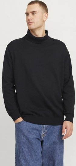 Jack & Jones Basic Knitted Sweater with Rolled Neck Black - Tous les vêtements - Vêtements grande taille pour hommes