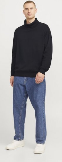 Jack & Jones Basic Knitted Sweater with Rolled Neck Black - Tous les vêtements - Vêtements grande taille pour hommes