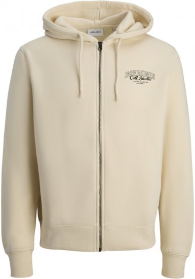 Jack & Jones Makoto Hoodie with Zipper White - Sweatshirts & hoodies - Sweatshirts/Hoodies grande taille homme
