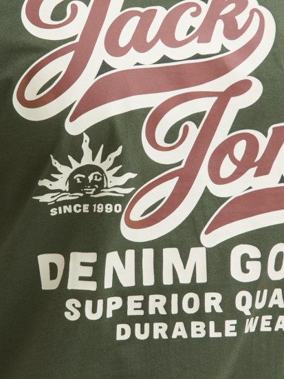 Jack & Jones Logo 2COL T-Shirt Green - T-shirts - T-shirts Homme Grande Taille