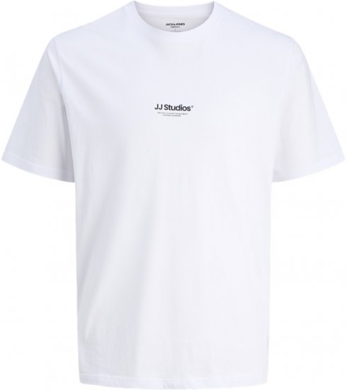 Jack & Jones Soho T-Shirt White - T-shirts - T-shirts Homme Grande Taille