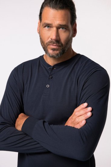 JP1880 Henley Long Sleeved Night Dress Navy - Sous-vêtements & bain - Sous-vêtements Grande Taille