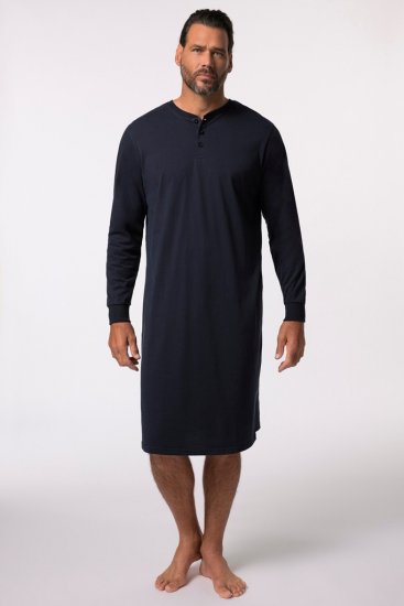 JP1880 Henley Long Sleeved Night Dress Navy - Sous-vêtements & bain - Sous-vêtements Grande Taille