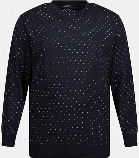 JP1880 Pyjamas Two-piece Long Sleeve and Long Trousers Navy - Sous-vêtements & bain - Sous-vêtements Grande Taille