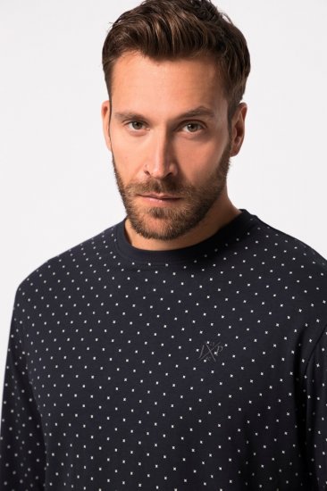 JP1880 Pyjamas Two-piece Long Sleeve and Long Trousers Navy - Sous-vêtements & bain - Sous-vêtements Grande Taille
