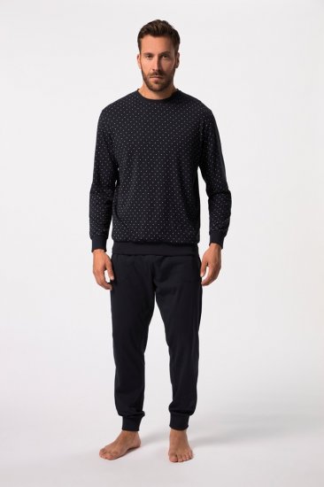 JP1880 Pyjamas Two-piece Long Sleeve and Long Trousers Navy - Sous-vêtements & bain - Sous-vêtements Grande Taille