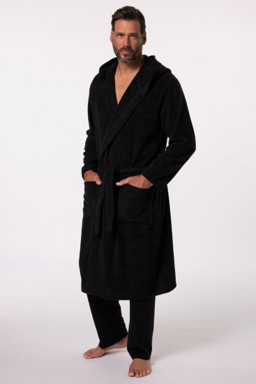 JP1880 Bathrobe Terry Black - Sous-vêtements & bain - Sous-vêtements Grande Taille