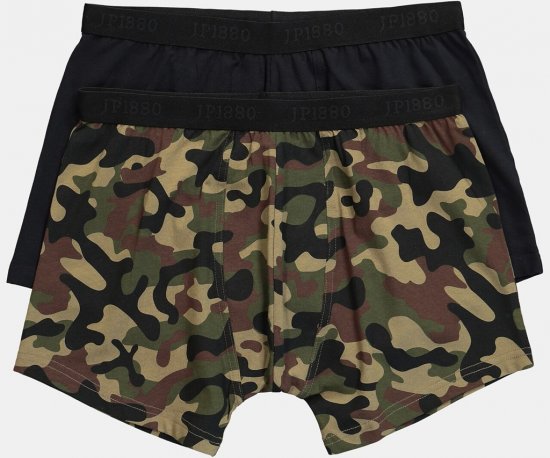 JP1880 FLEXNAMIC OEKO-TEX Boxer Shorts 2-Pack Green - Sous-vêtements & bain - Sous-vêtements Grande Taille