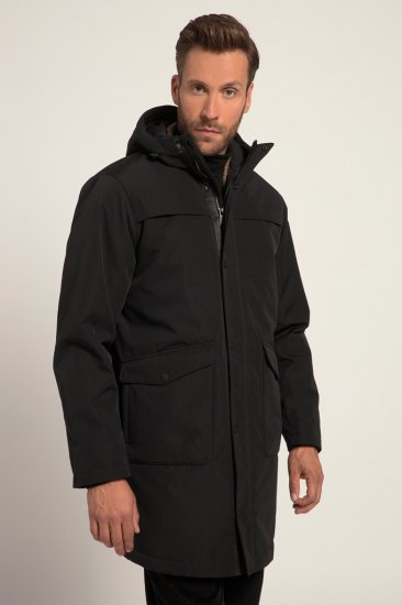 JP1880 Warm Parka with Wind Cuffs Black - Vestes - Vestes Homme Grandes Tailles