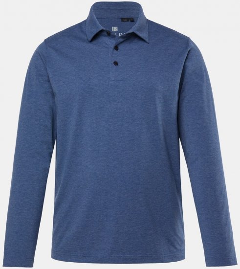 JAY-PI Quickdry Polo Long Sleeve Blue - Polos - Polos homme grande taille