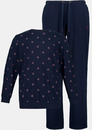 JP1880 Two-piece Pyjamas Long Sleeve and Long Trousers Navy - Sous-vêtements & bain - Sous-vêtements Grande Taille