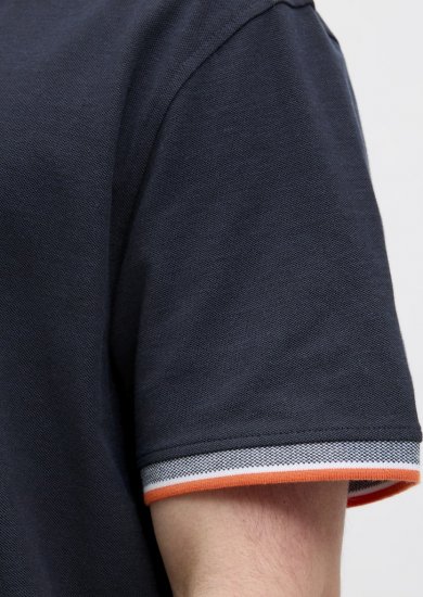 Jack & Jones Paulos Short Sleeve Polo Black Navy - Polos - Polos homme grande taille