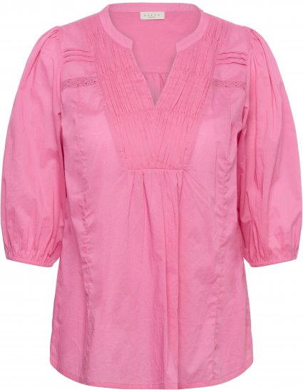 Kaffe Curve Karlia 3/4 Sleeve Blouse Pink - Blouses et tuniques - 