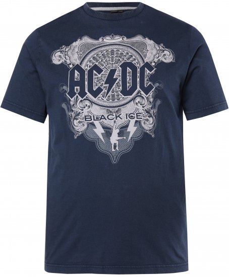 JP1880 AC/DC Black Ice T-Shirt Navy - T-shirts de groupes - T-shirts de groupes grande taille