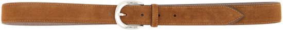 Ulla Popken Suede Thin Belt Brown - Ceintures femme - 