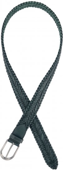 Ulla Popken Woven Leather Belt Green - Ceintures femme - 