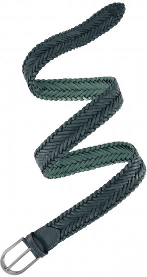 Ulla Popken Woven Leather Belt Green - Ceintures femme - 