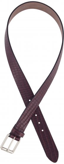 Ulla Popken Snake Embossed Belt Burgundy - Ceintures femme - 