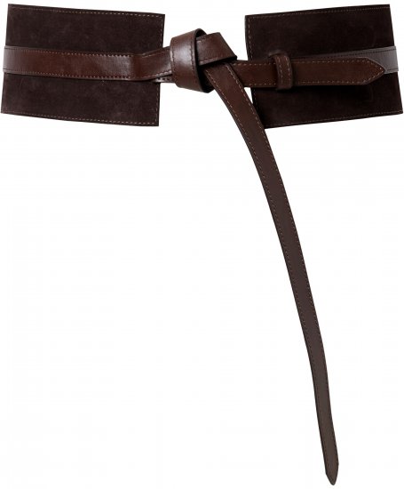 Ulla Popken Tie Belt Mocha - Ceintures femme - 