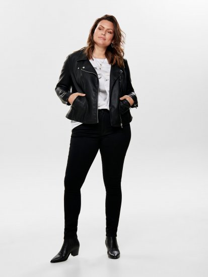 Only Carmakoma Emmy Biker Jacket Black - Vestes en cuir - 
