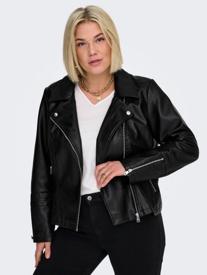 Only Carmakoma Emmy Biker Jacket Black - Vestes en cuir - 