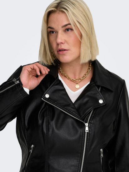 Only Carmakoma Emmy Biker Jacket Black - Vestes en cuir - 