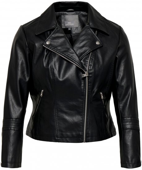 Only Carmakoma Emmy Biker Jacket Black - Vestes en cuir - 