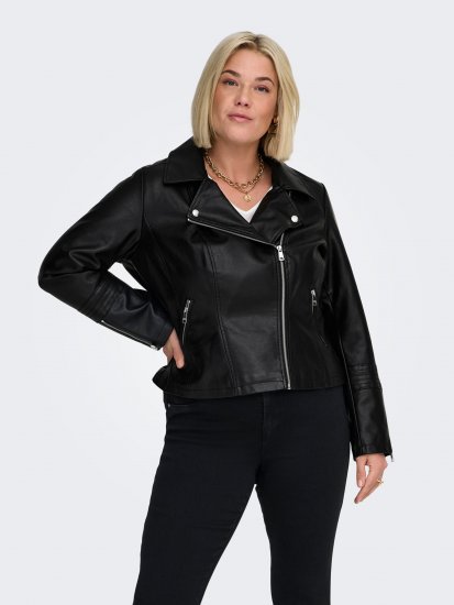 Only Carmakoma Emmy Biker Jacket Black - Vestes en cuir - 