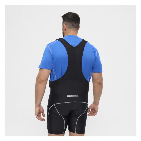 North Latitude Sport Bike Shorts With Suspenders Black - Vêtements de cyclisme - 