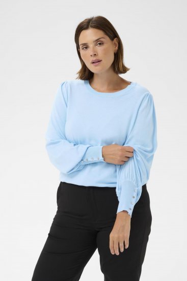 Kaffe Curve Lizzy Pull à manches longues Bleu - Pulls et mailles - 