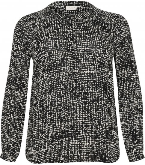 Kaffe Curve Mila Ami Blouse Noir/Turtledove - Blouses et tuniques - 
