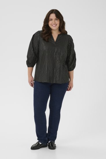 Kaffe Curve Luisa Blouse Black Deep - Chemisiers - 
