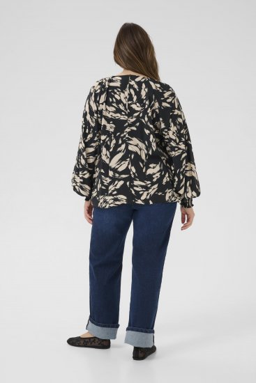 Kaffe Curve Olla Blouse à manches longues Noir - Blouses et tuniques - 