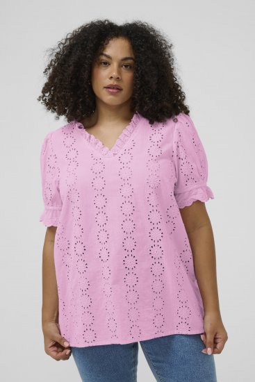 Kaffe Curve Dina Blouse Pink Frosting - Chemisiers - 