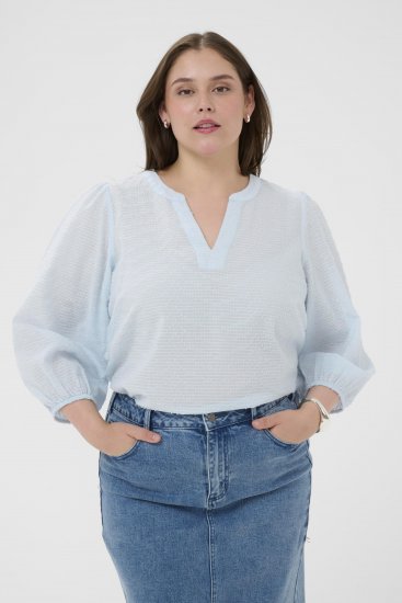 Kaffe Curve Penelopia Blouse Nantucket Breeze Blue - Chemisiers - 