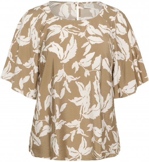 Kaffe Curve Marla Blouse Oak Chalk Leaf - Chemisiers - 