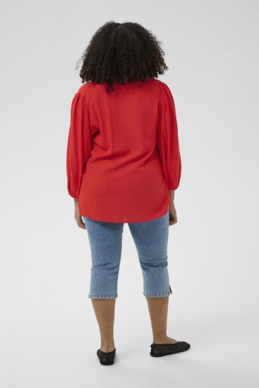 Kaffe Curve Mille Blouse Poppy Red - Chemisiers - 