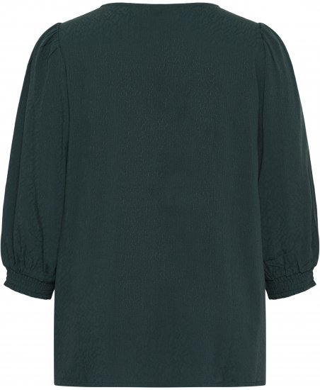 Kaffe Curve Pippi Blouse 3/4 Sleeve Magical Forest Green - Blouses et tuniques - 