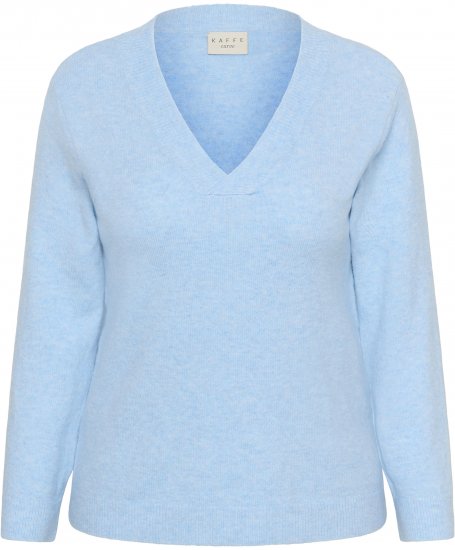 Kaffe Curve Jilanda V-Neck Pullover Blue - Pulls et mailles - 
