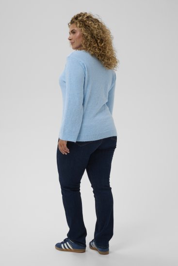 Kaffe Curve Jilanda V-Neck Pullover Blue - Pulls et mailles - 