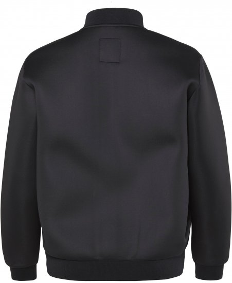 JP1880 College Jacket Scuba Fabric with Zipper Black - Vestes - Vestes Homme Grandes Tailles