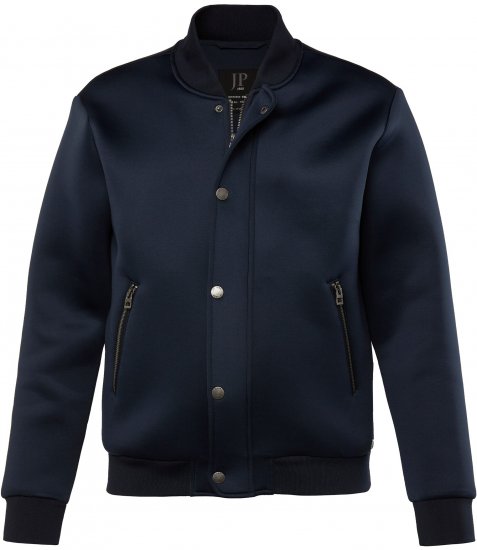 JP1880 College Jacket Scuba Fabric with Zipper Navy - Vestes - Vestes Homme Grandes Tailles