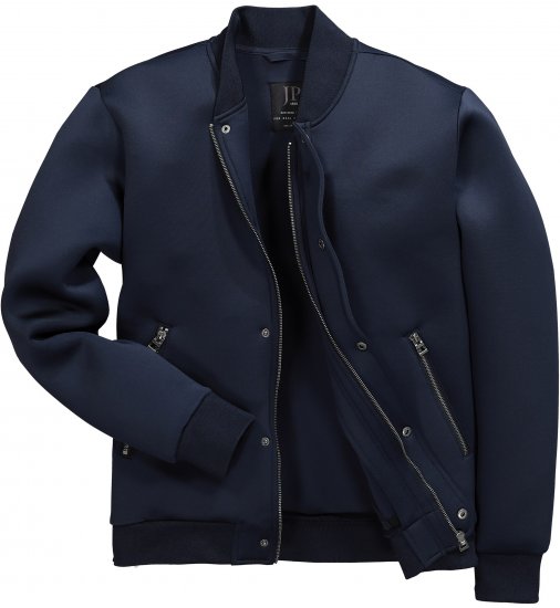 JP1880 College Jacket Scuba Fabric with Zipper Navy - Vestes - Vestes Homme Grandes Tailles