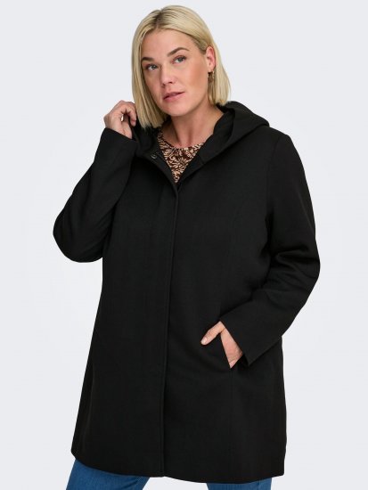Only Carmakoma Sedona Light Coat Black - Manteaux d’hiver - 