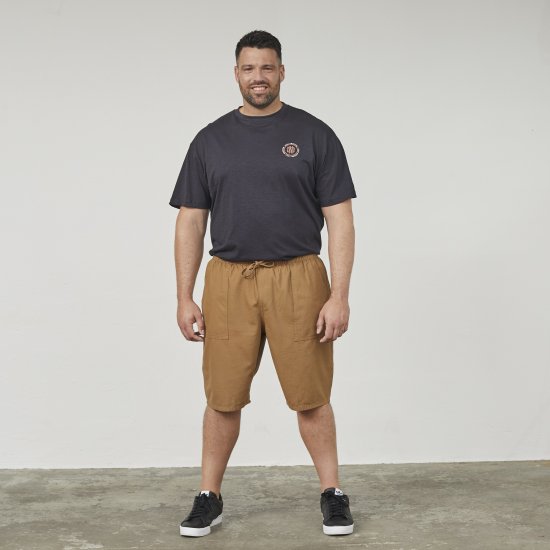 North Latitude 61336 Short Coupe Confort Camel - Shorts - Shorts hommes grande taille