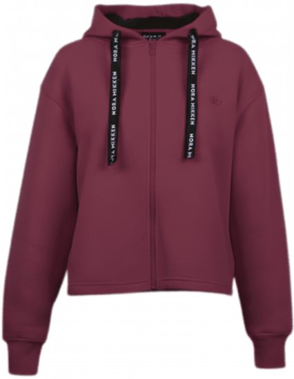 Nora Mikken GERTRUD Cropped Hoodie Burgundy - Sweatshirts & hoodies - 